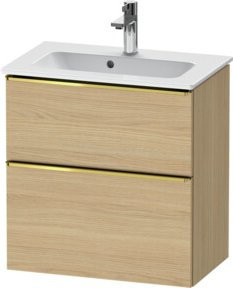 Duravit Waschtischunterschrank D-Neo Compact, wandhängend, grau, B: 61,0 cm, T: 37,2 cm, H: 62,5 cm - Bild 1