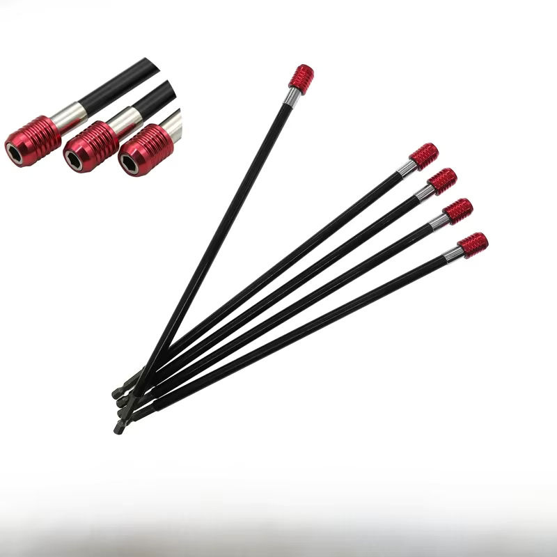 Vibratite Sechskant-Griff Verlängerungsstange mit Schnellverschluss und Selbstsicherung, Rot, Länge: 300 mm - Bild 5