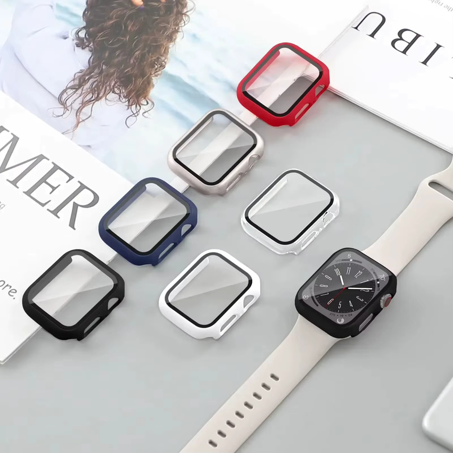 Displayschutzfolie aus gehärtetem Glas für Apple Watch, transparent - Bild 4