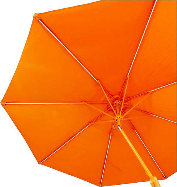 Blumfeldt Calais Sonnenschirm mit LED, Aluminium-Rahmen und Polyester-Bespanung in Orange, UV 50 Schutz - Bild 1
