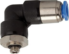 Riegler L-Steckverschraubung Blaue Serie selbstabsperrend G 1/8 für Ø 4 mm in Blau - Bild 1