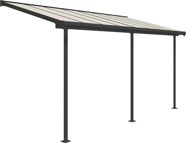 Palram Canopia Terrassenüberdachung Sierra aus Aluminium mit Polycarbonat-Doppelstegplatten, anthrazit grau, B: 447 cm, T: 230 cm - Bild 1