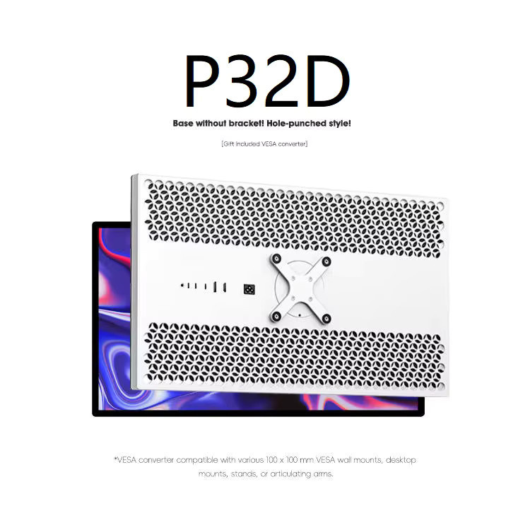KUYCON P32D 4K UHD Monitor mit 32 Zoll, 60Hz, HDR10 und USB-C Anschluss in Silber - Bild 2