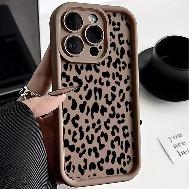 Retro Handyhülle mit Leopardenmuster in Schwarz für Motorola Moto G22 G24 G84 G53 G14 G60 E13 E22 Edge 50 Pro 40 Neo 50 Fusion 5G - Bild 1
