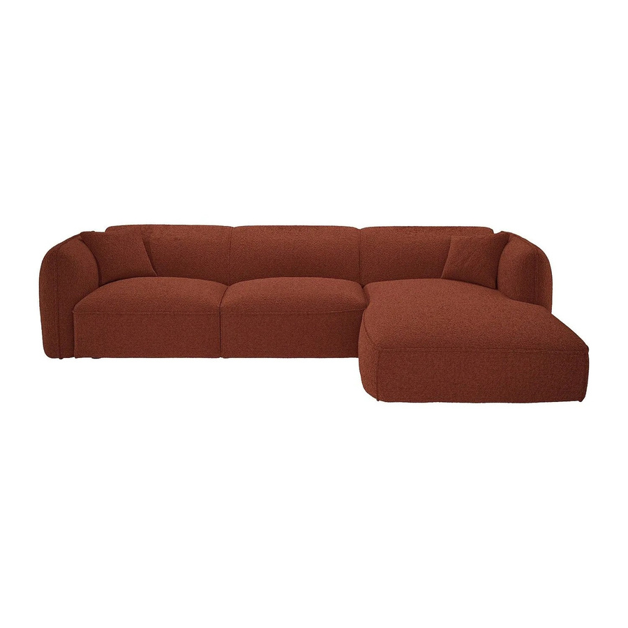 Maison Céphy Ecksofa Camilio in Terracotta, L-Form, Breite: 272 cm - Bild 2