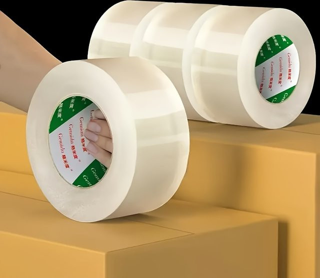 Transparentes Verpackungsklebeband aus Kunststoff für Büro, Schule und Zuhause, 1 Stück, Gelb - Bild 1