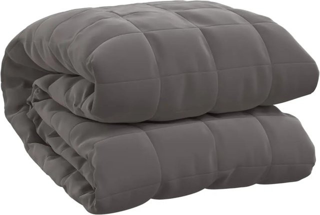 vidaXL Gewichtsdecke Grau mit Glasperlen, B/B: 220 x 260 cm, 11 kg - Bild 1