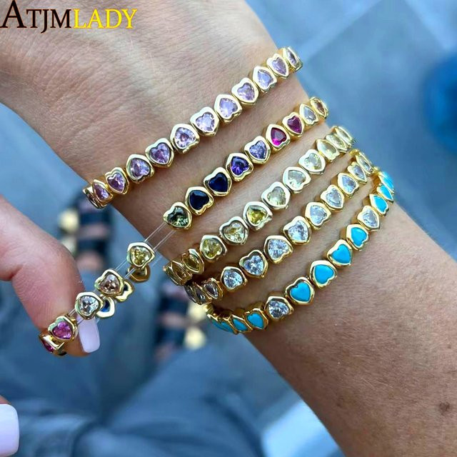 ATJMLADY Armband, Gold, Zirkonia, Damen - Bild 1