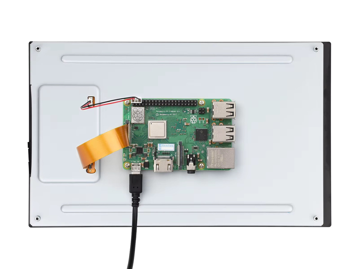 Waveshare 10,1 Zoll DSI kapazitives Touch-Display mit IPS-Panel in Schwarz für Raspberry Pi 5/4B/3B/3B+/3A+ (800 x 1280) - Bild 3