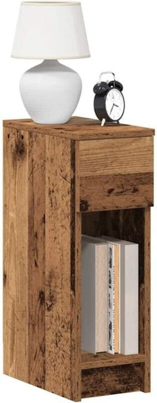 Vidaxl Set aus 2 Nachttischen im Landhausstil mit Schubladen in Braun, B/T/H: 20 x 36 x 60 cm - Bild 1