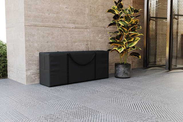 OUTFLEXX Kissentasche aus Polyester und TPU 420D Ripstop-Gewebe, schwarz, B/T/H: 125 x 32 x 50 cm - Bild 1