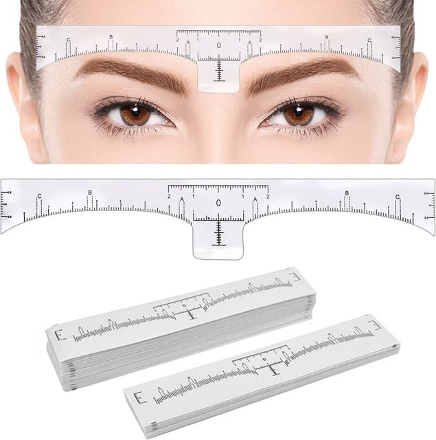KINGMAS Augenbrauen-Lineal, 10er-Pack, Unisex, Selbstklebend - Bild 1