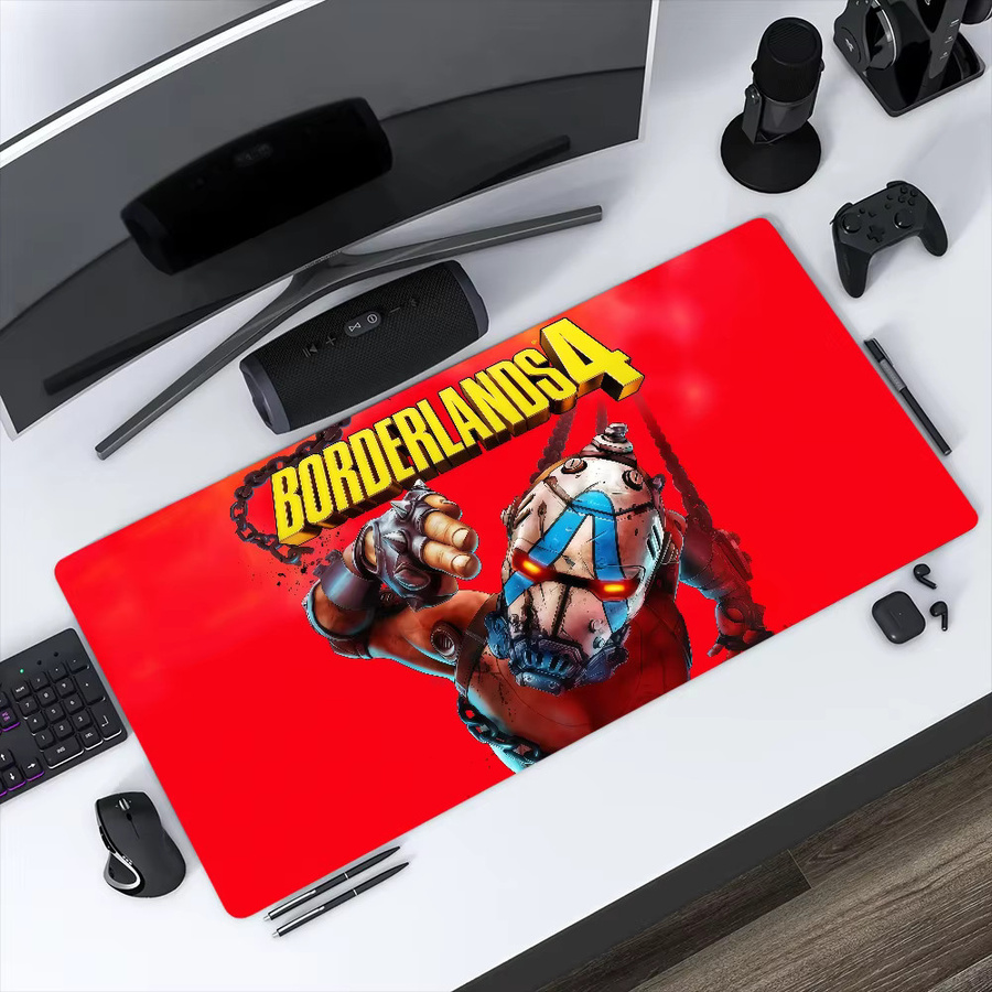 Lockedge B-Borderlands Mauspad in Rot für Gaming und Büro, rutschfest und verdickt - Bild 2