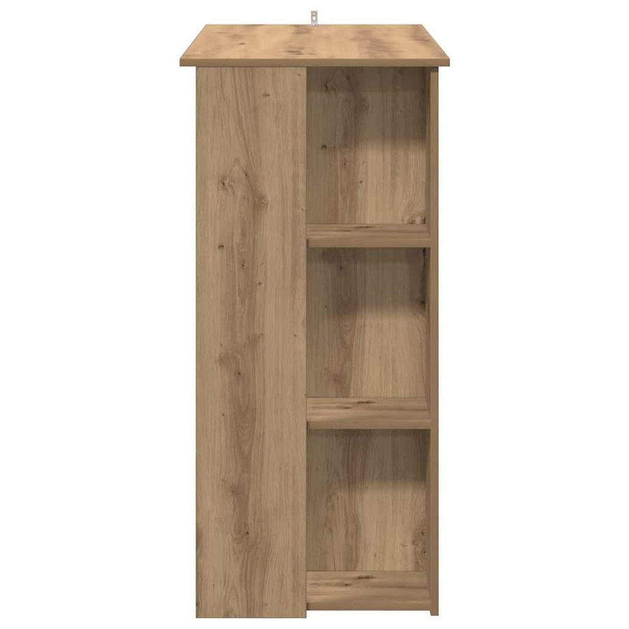 vidaXL Bartisch mit Regal in Artisan-Eiche, Braun, B/T/H: 102 x 50 x 103,5 cm - Bild 5
