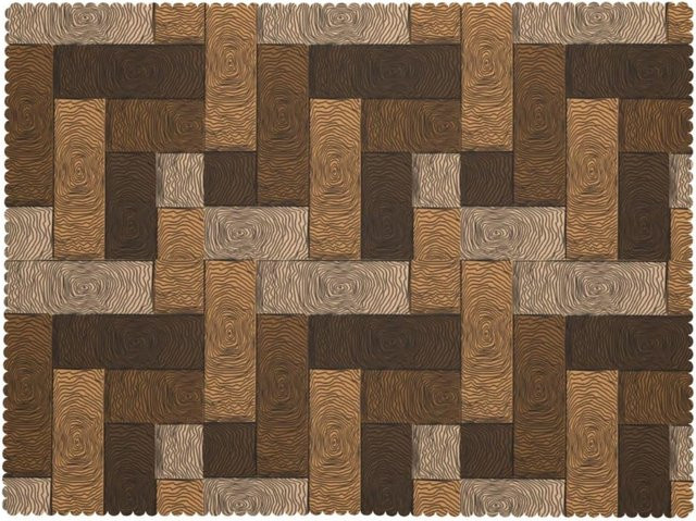 JMG Household Supplies Tischdecke in Holzoptik mit Parkettmuster, Braun Beige, Rechteckig, B/H: 100 x 140 cm - Bild 1