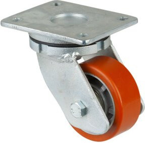 BS Schwerlastrolle mit Schraubbefestigung aus Aluminium in Orange (RR100.B90.101) - Bild 1