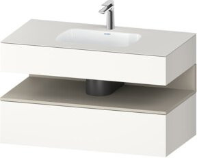 Duravit Qatego Einbauwaschtisch-Möbel-Set in Weiß Matt, B/T/H: 100 x 55 x 60 cm - Bild 1