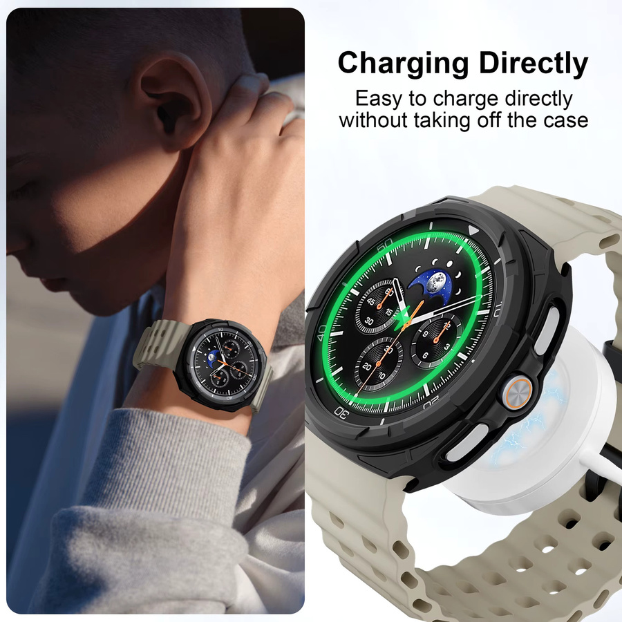 Lünettenring-Abdeckung für Samsung Galaxy Watch 8, PC, Schwarz, Klassisch - Bild 6