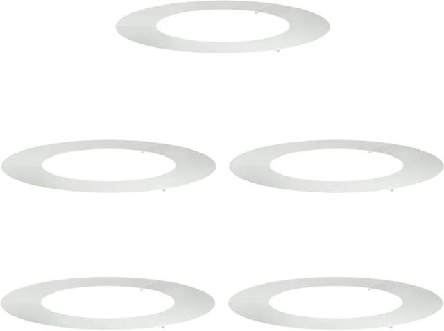 vidaXL Pflanzgefäß aus verzinktem Stahl in Silber, Set aus 5 flachen Baumringen, Durchmesser: 50 cm und 80 cm - Bild 1