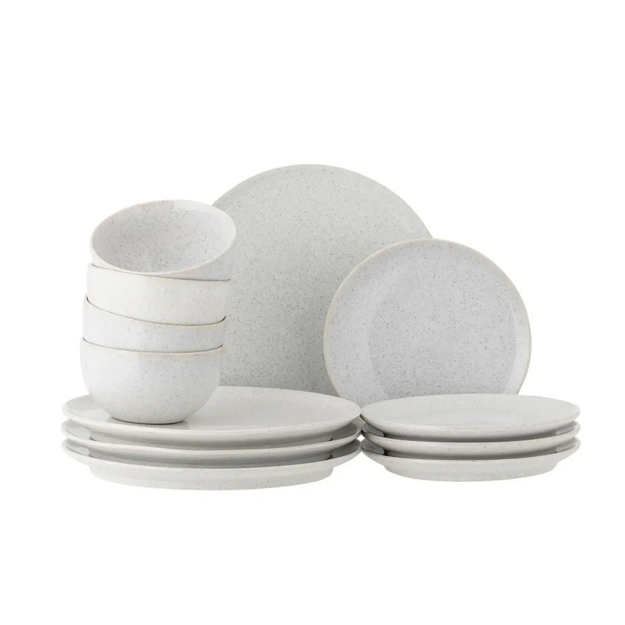 Bloomingville Addison Tafelservice Weiß, 12-teiliges Set - Bild 1