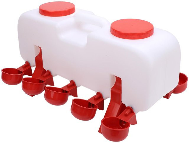 Automatischer Hühnertränker aus Kunststoff für Geflügelfarmen mit hygienischem Kippsystem - Bild 1