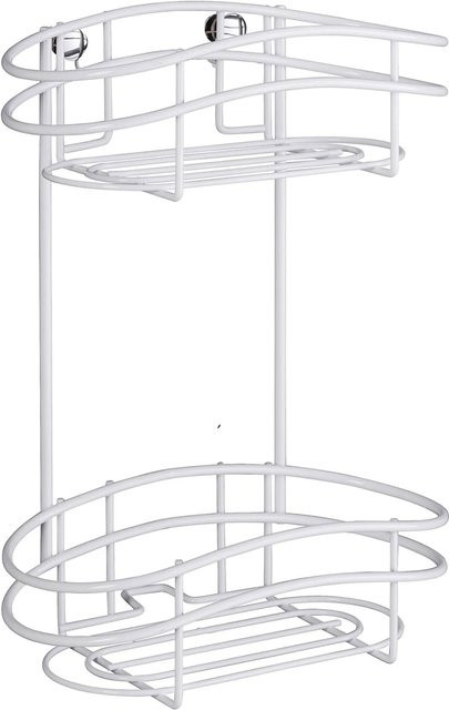 Wenko Wandregal Classic Plus aus Stahl in Weiß für Badezimmer und Gäste-WC - Bild 1