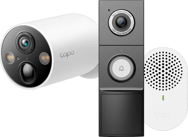 TP-Link Tapo C425 und D235 Smart Battery und Wired Doorbell Set in Weiß - Bild 1