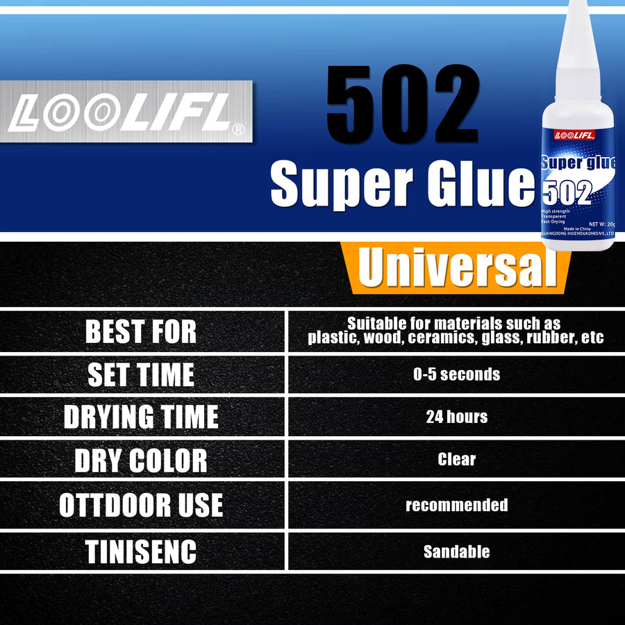 Loolifl 502 Superkleber Cyanacrylat transparent schnell trocknend und sofort haftend - Bild 3