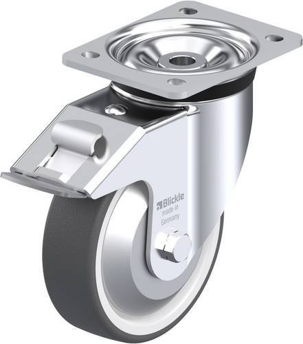 Blickle Lenkrolle LK-POTH 150G-FI-FA mit Feststeller in Silber, Rad-Durchmesser: 150 mm, Tragfähigkeit: 500 kg - Bild 1