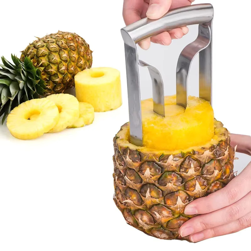 JUSTINLAU Edelstahl Ananas Schäler und Schneider in Silber - Bild 2
