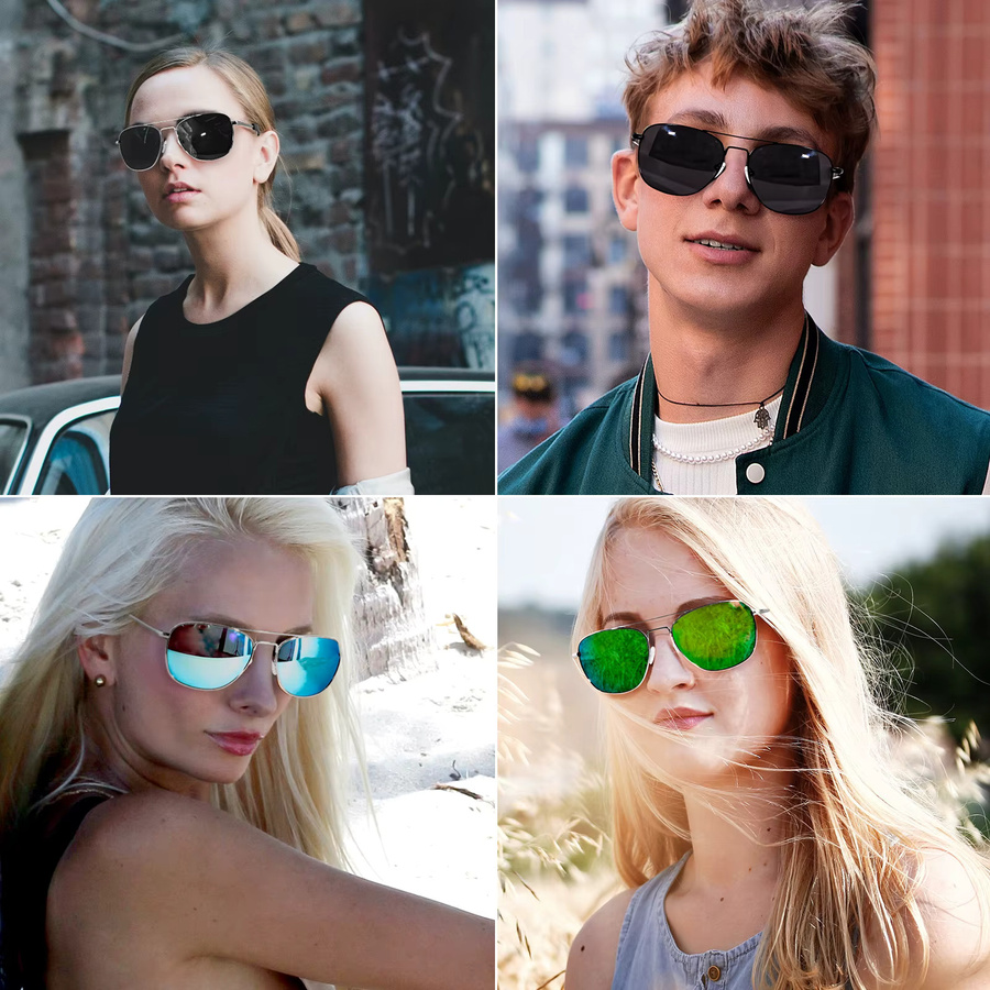 MAXJULI Sonnenbrille Aviator, Metall, polarisiert, Herren - Bild 2