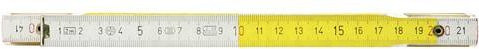 KS Tools Holz-Gliedermaßstab in Weiß und Gelb, Länge: 200 cm - Bild 1