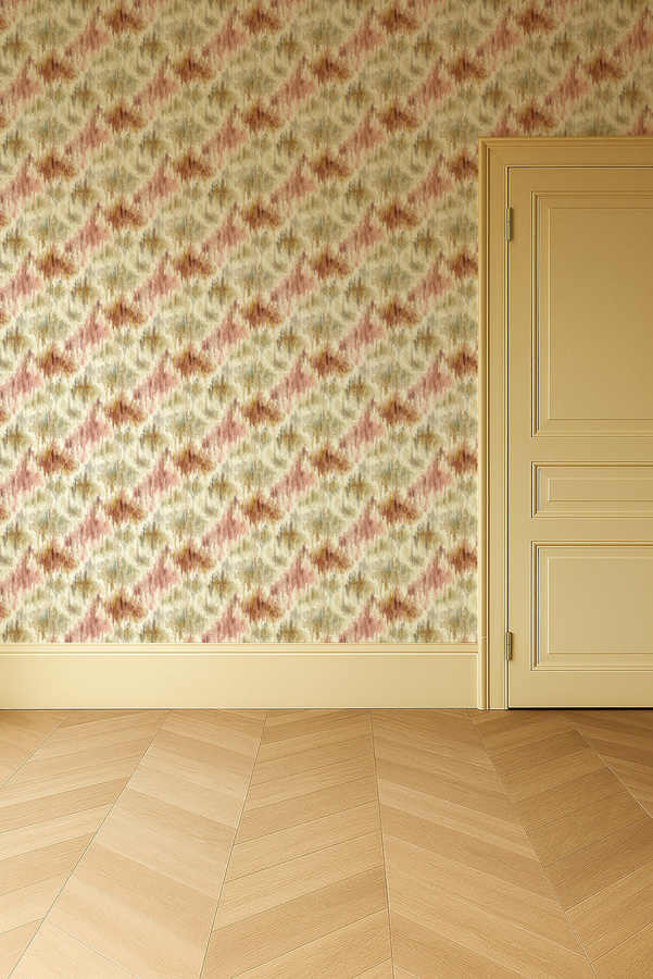Clarke & Clarke Wallpaper Trueno Abstract Modern Non-Woven in Spice/Blush (Pink, Rot, Beige, Multicolour) - Bild 1