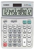 Casio DF-120ECO Desktop-Taschenrechner mit 12 Stellen in Silber/Grau mit Solarpanel und Batterie - Bild 1
