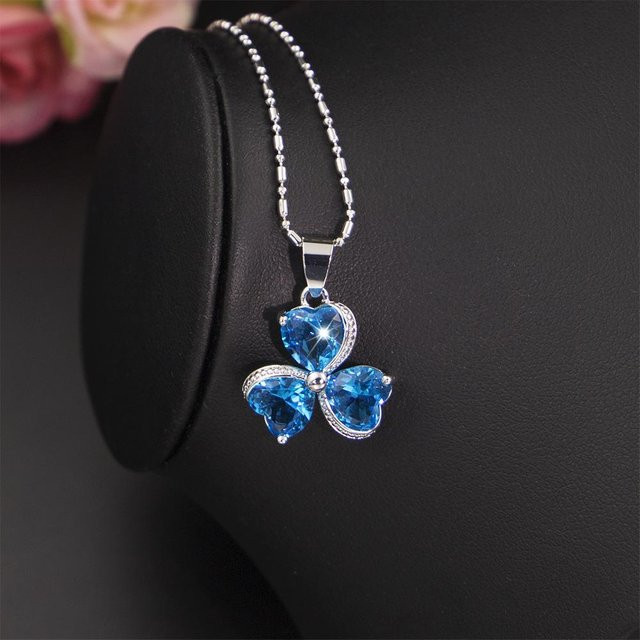 YIRAN Jewelry Schmuckset, Kleeblatt, Zirkonia, Kupfer, Schwarz, Unisex - Bild 1