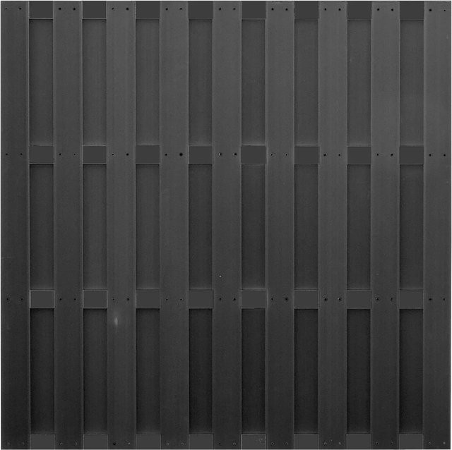 T & J WPC-Sichtschutzzaun Emden Anthrazit B/H: 180 x 180 cm - Bild 1