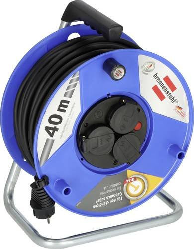 Brennenstuhl Kabeltrommel Schwarz mit 40 m Kabellänge und Schutzkontakt-Stecker IP44 - Bild 1