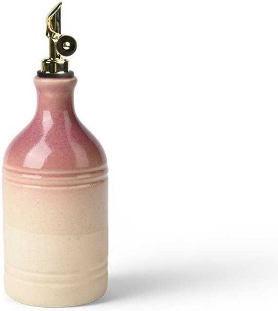Pengchengge Olivenölspender aus Keramik im Nordisch Retro Style, Lichtundurchlässige Olivenölflasche, 0,7 l, Grün oder Pink - Bild 1