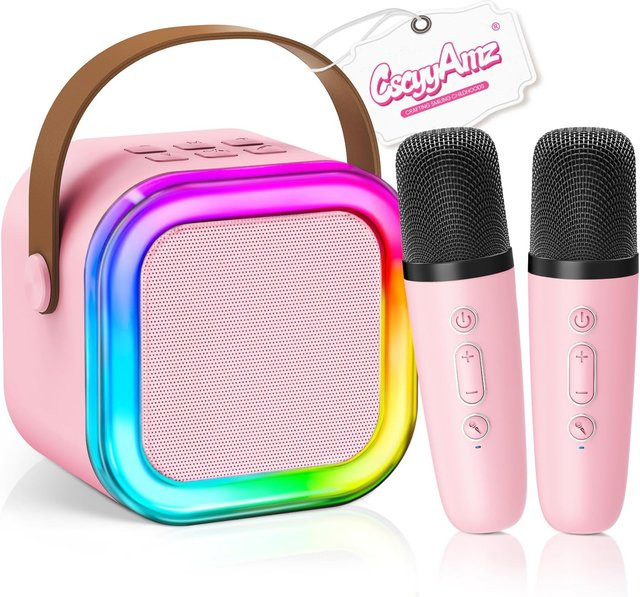 HLWL K12 Tragbare Mini-Karaokemaschine in Rosa mit Bluetooth-Funktion - Bild 1