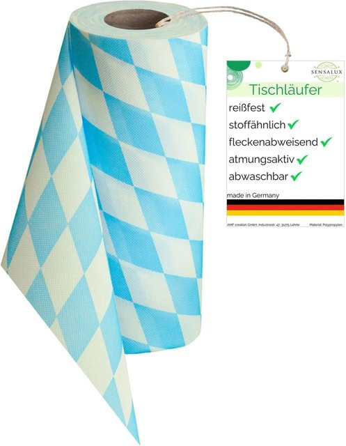 Sensalux Vlies-Tischläufer Bayrischblau, Breite: 30 cm, Länge: 25 m - Bild 1