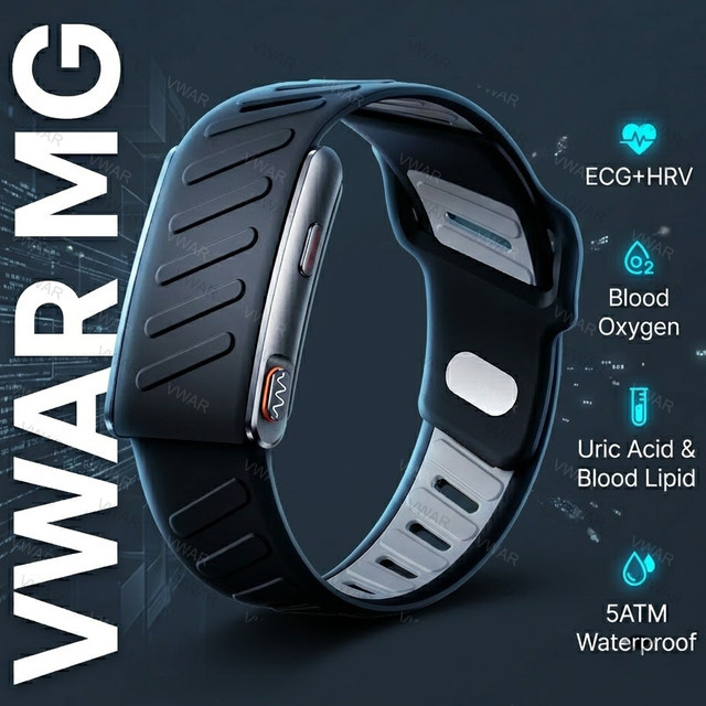VWAR 5.0 MG Sport Fitness Tracker Smart-Armband in Schwarz mit EKG- und SpO2-Messung - Bild 1