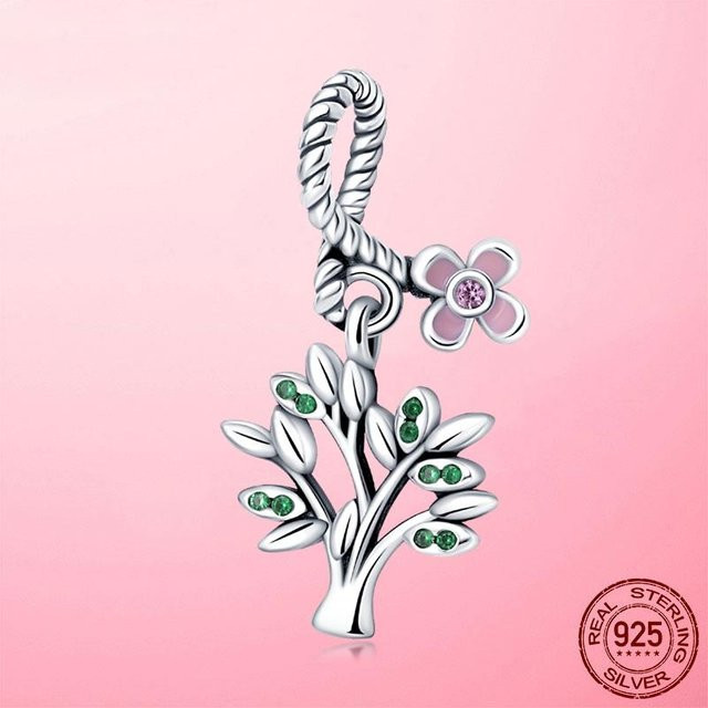 Dangle Charm Familienstammbaum & Unendliche Liebe, 925 Silber, Perle, Zirkonia, Damen - Bild 1