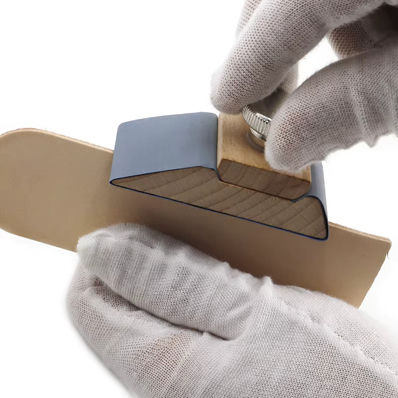 QJH Holz-Polierblock mit Schleifpapier, multifunktionales Werkzeug zur Kantenversiegelung und Polierung für das Lederhandwerk - Bild 3