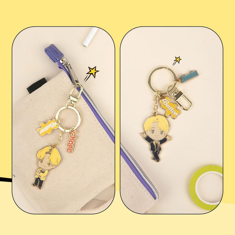 BTS TinyTAN Butter Swing Metall-Schlüsselanhänger, Unisex - Bild 1