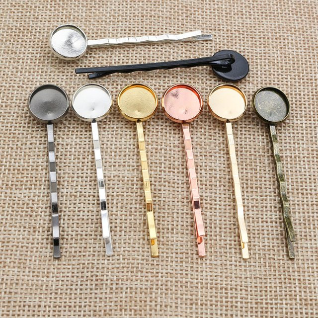 Wadsfred Haarnadel-Basisfassung, Kupfermaterial, 12 mm, 10 Stück - Bild 1