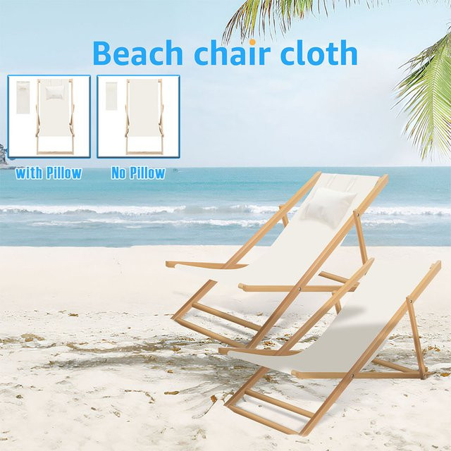 Willstar Ersatzstoff für Sling Chair und faltbare Strandstühle mit Kissen, langlebige Ersatz-Leinwand für Lounge-Stühle - Bild 1