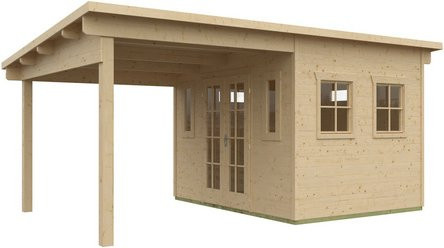 SKANHOLZ Gartenhaus Dilbeek aus Holz in Natur mit Fenster und Pentdach, B/H/T: 553 x 380 x 320 cm - Bild 1