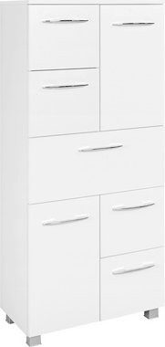 HELD MÖBEL Midischrank Portofino in Weiss, B/H/T: 60 x 130 x 35 cm - Bild 1