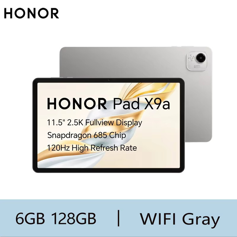 HONOR Pad X9a Tablet mit Qualcomm Snapdragon 685, 11,5 Zoll 120Hz 2,5K Fullview Display, WIFI, 8300mAh Akku, Grau, Globale Version - Bild 2