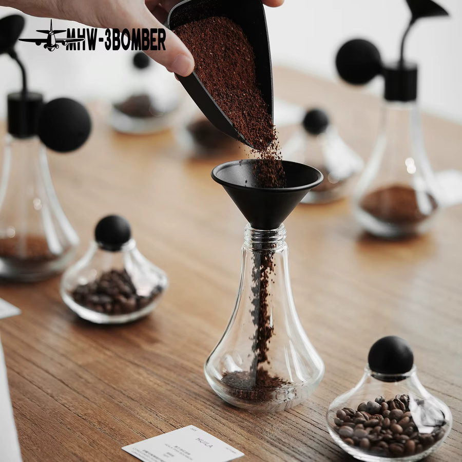 MHW-3BOMBER Kaffee-Aroma-Flasche und Präsentationsglas aus transparentem Glas zur Aufbewahrung und Verkostung von Kaffeebohnen - Bild 4